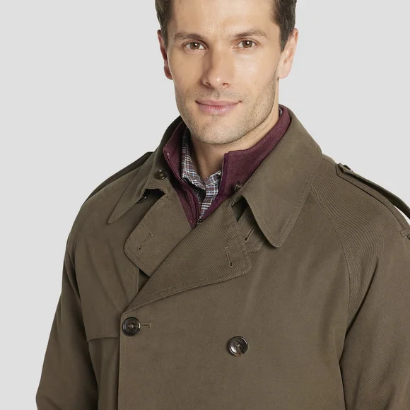 NWT London Fog Brown Double-Breasted Trench Coat - Picture 3 of 16